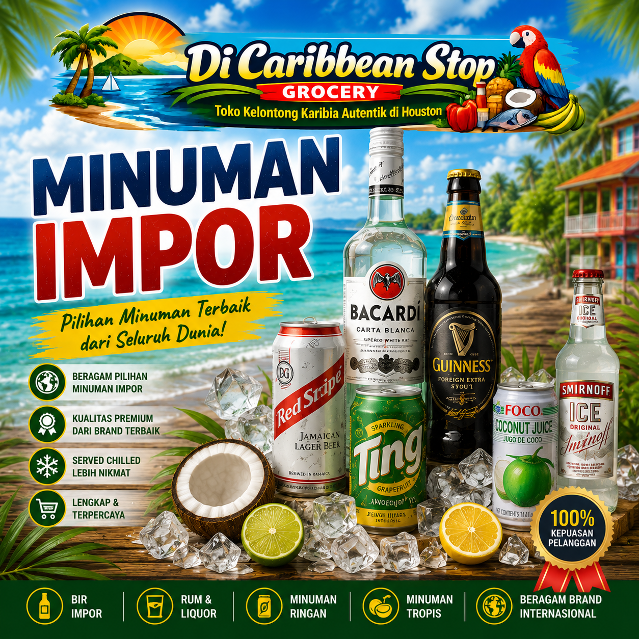 Minuman Impor - Minuman dan soda khas Karibia